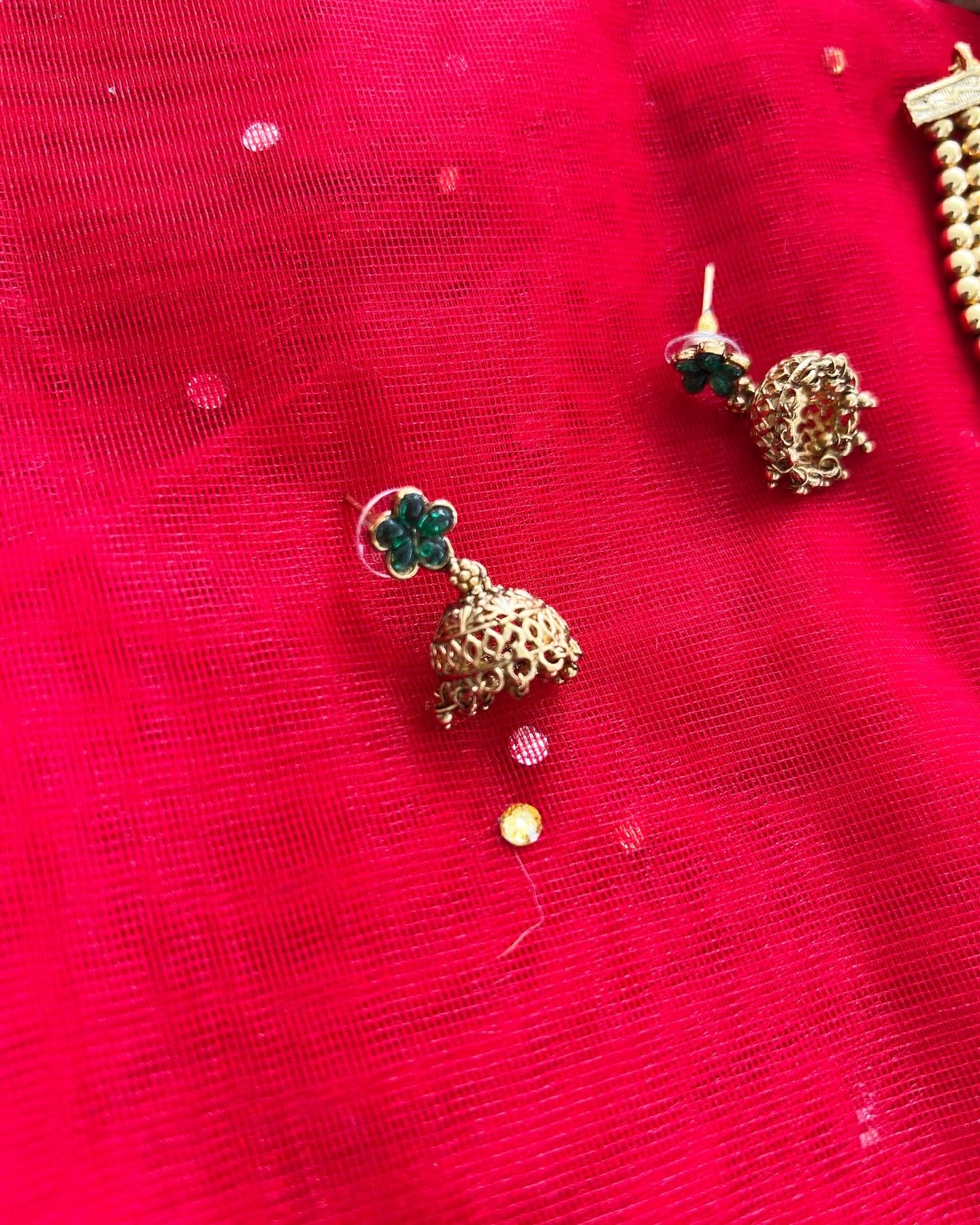 Gold Plated Necklace with Earing Set