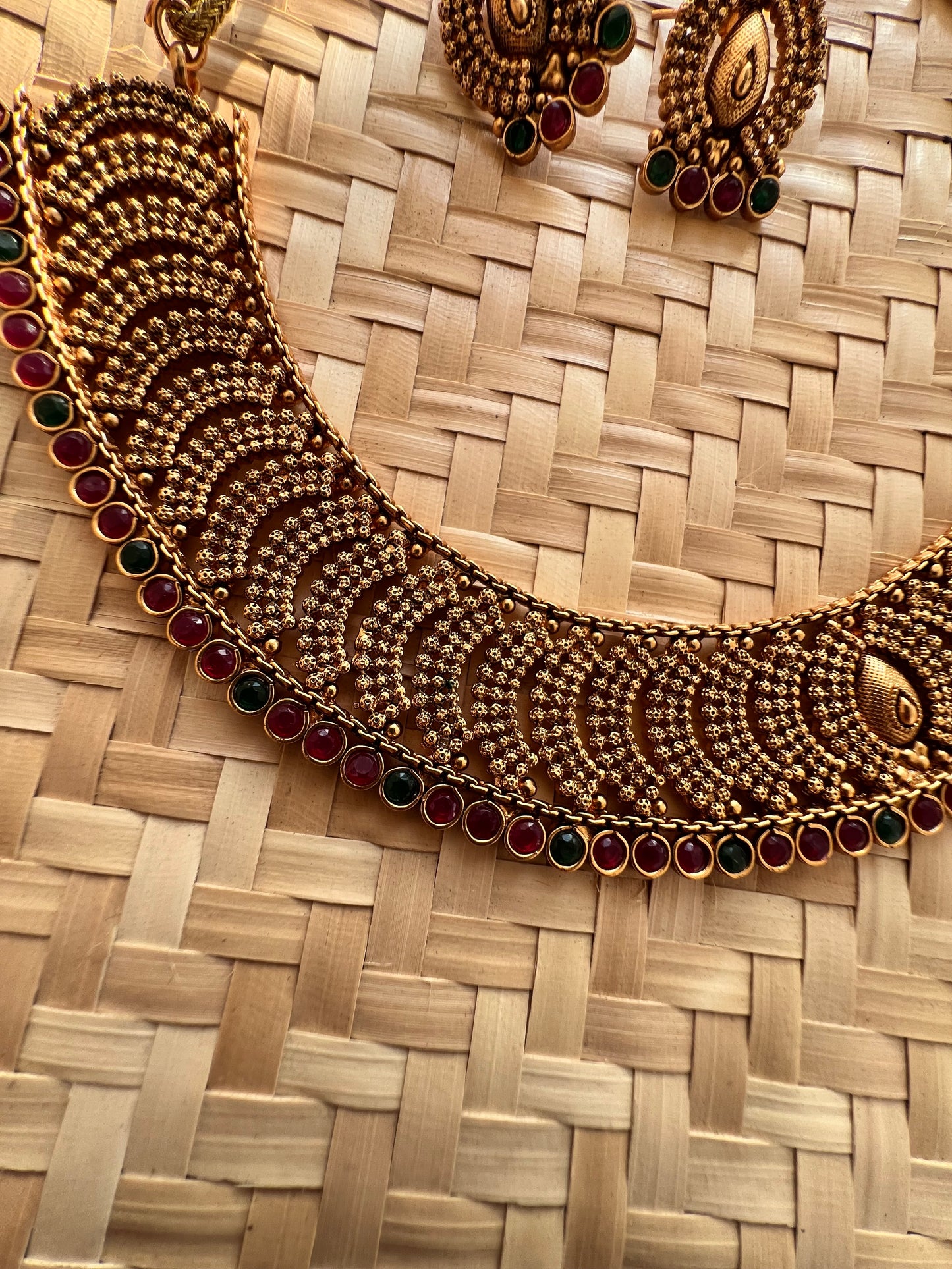 Gold Plated Necklace with Earring
