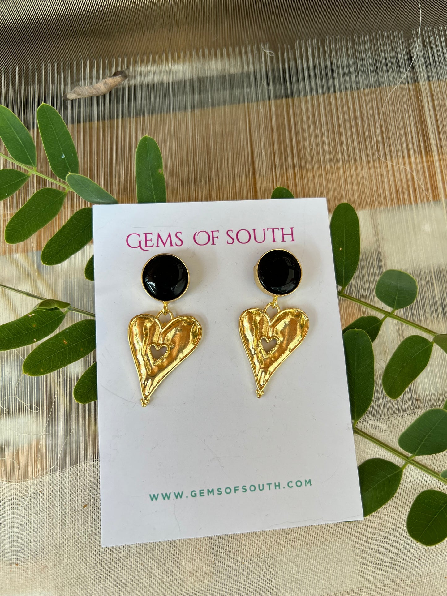 Hand Crafted Brass Statement Earring