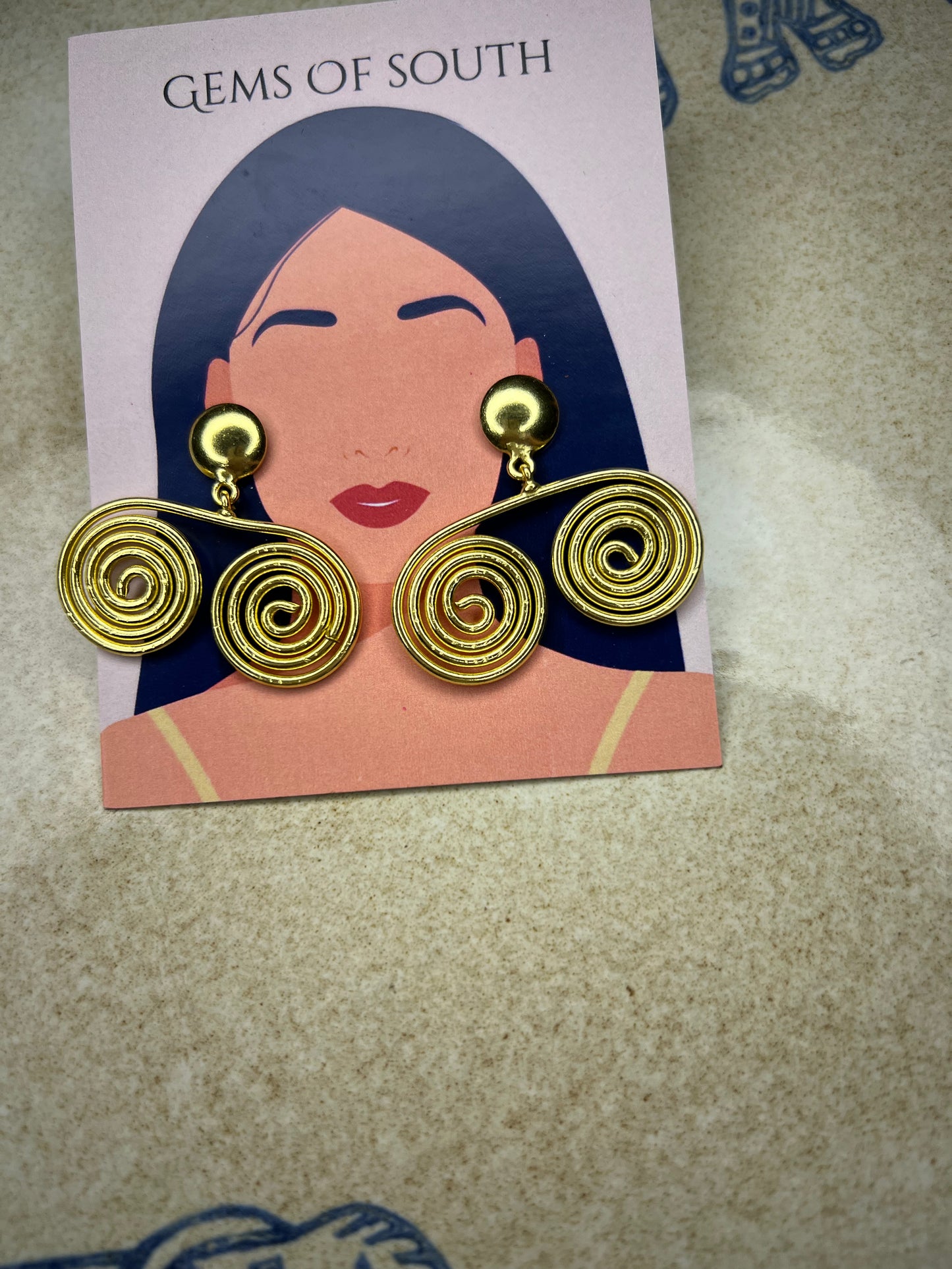 Gold Plated Statement Earring
