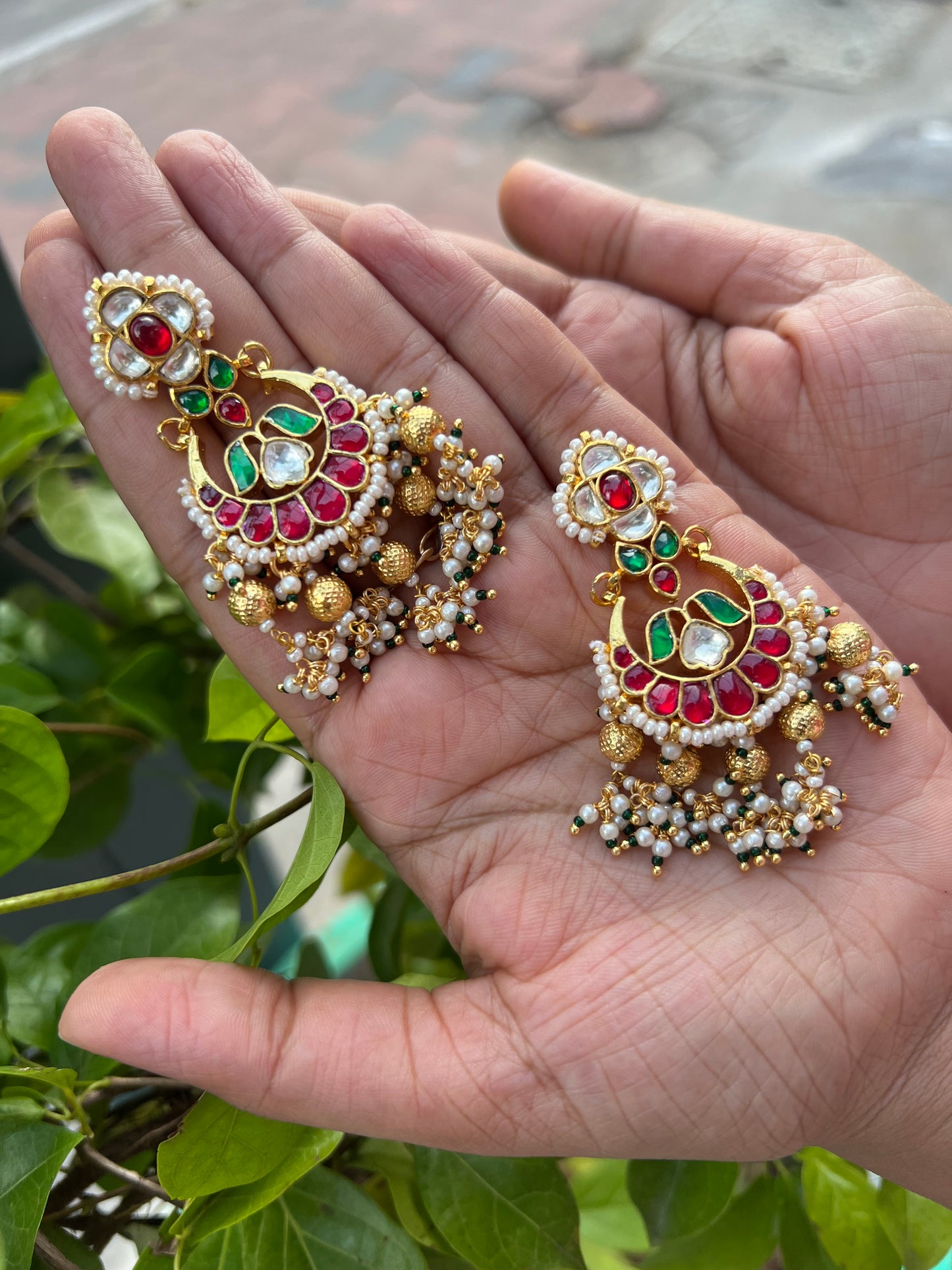 Premium kundan Polki Earrings