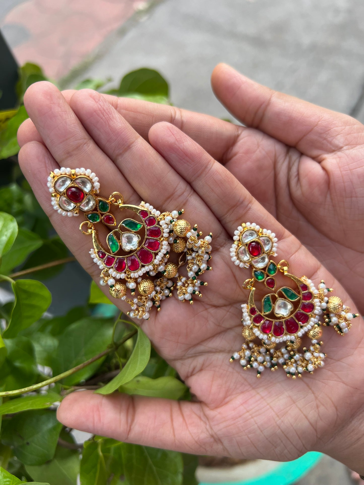 Premium kundan Polki Earrings