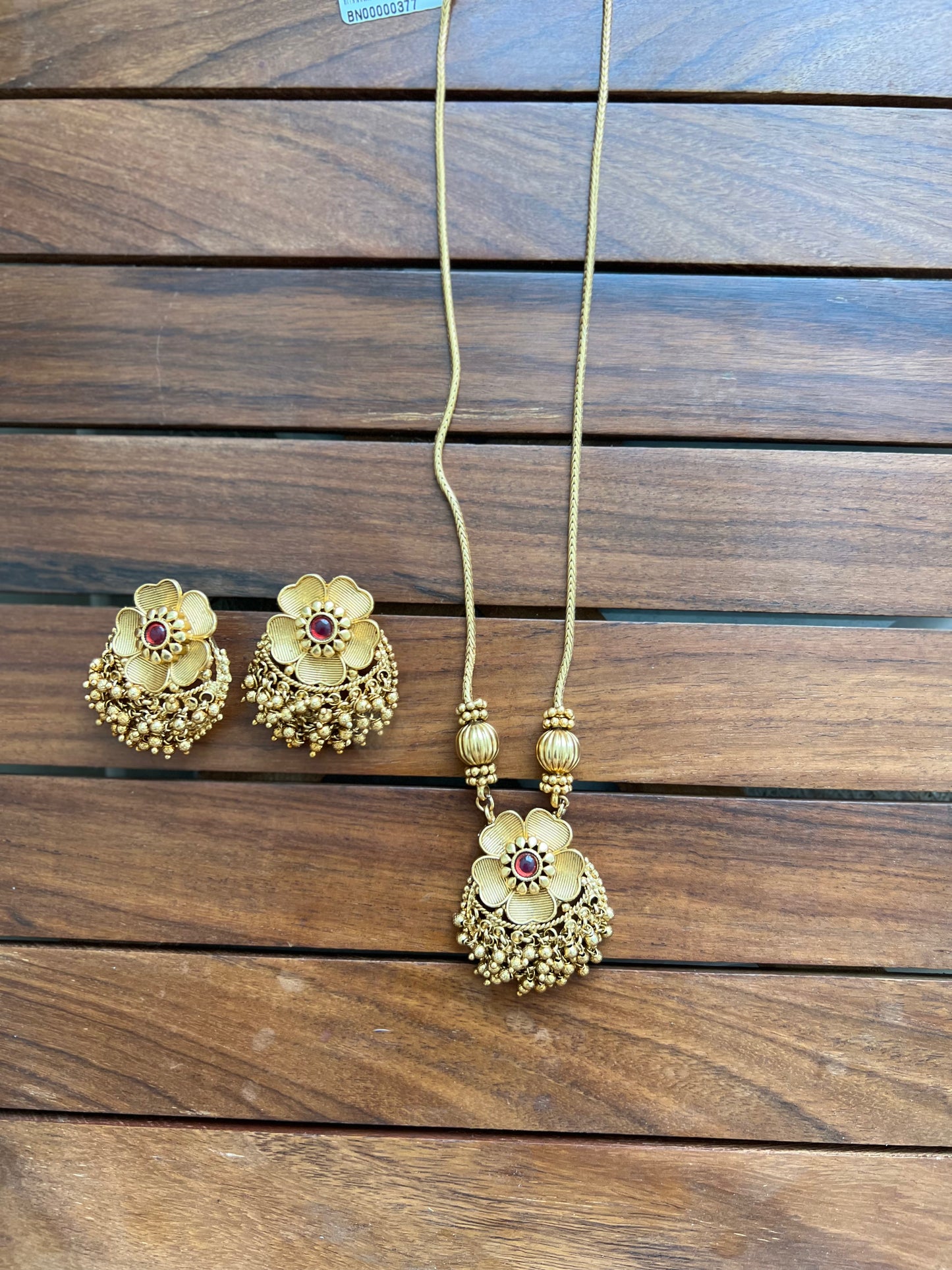 Gold Plated Temple Necklace Set