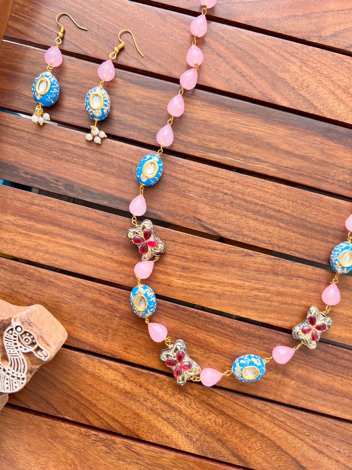 Kundan Necklace with Earrings