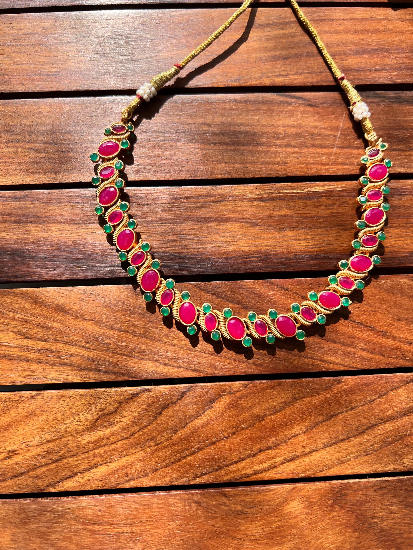 Gold Plated Necklace with Earring