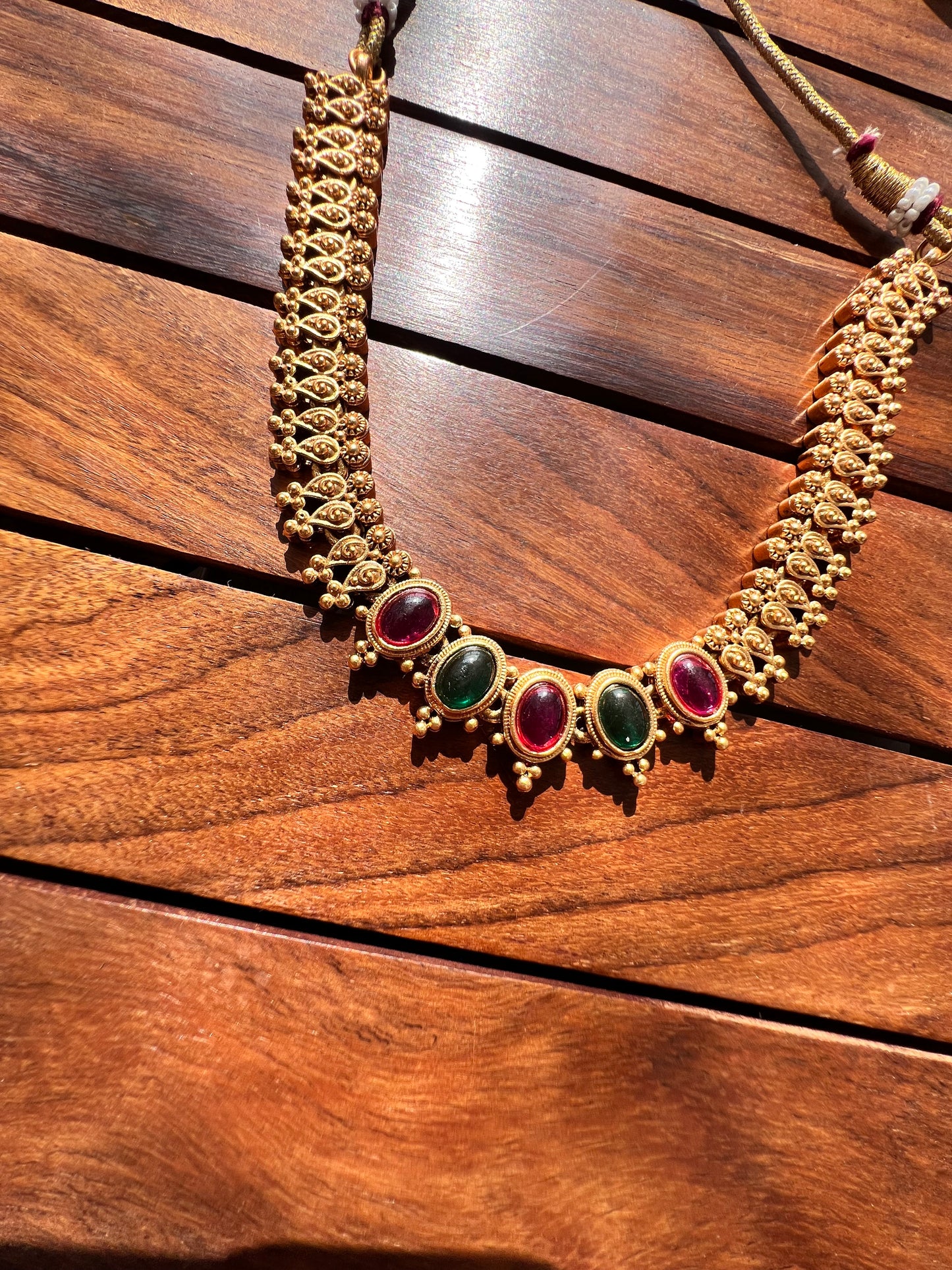 Gold Plated Necklace with Earring