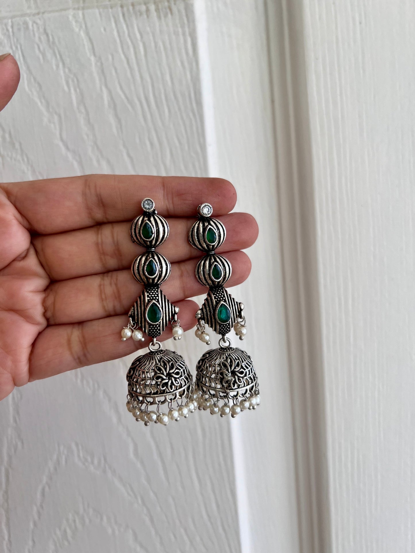 Oxidised German Silver Earring
