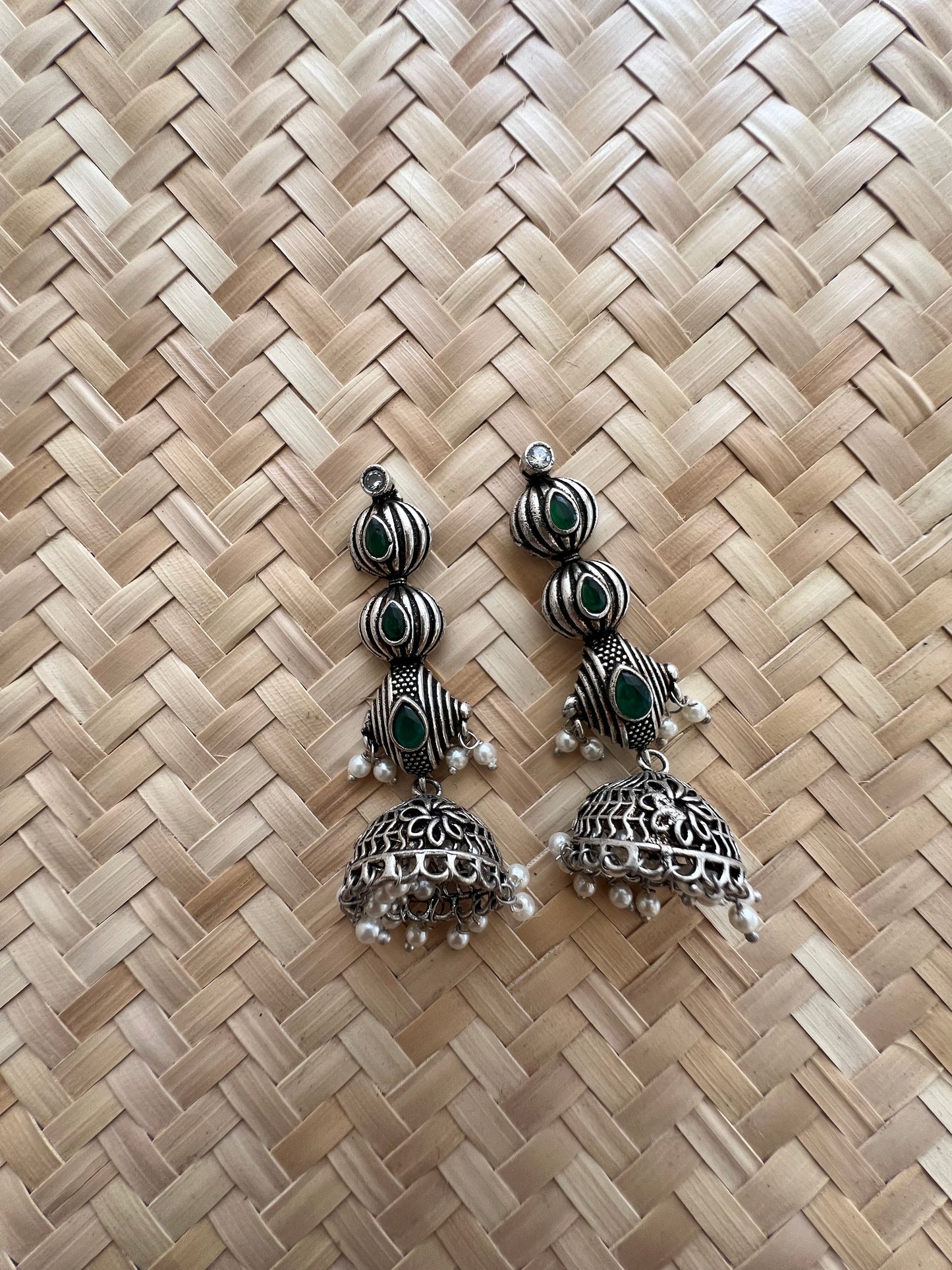 Oxidised German Silver Earring
