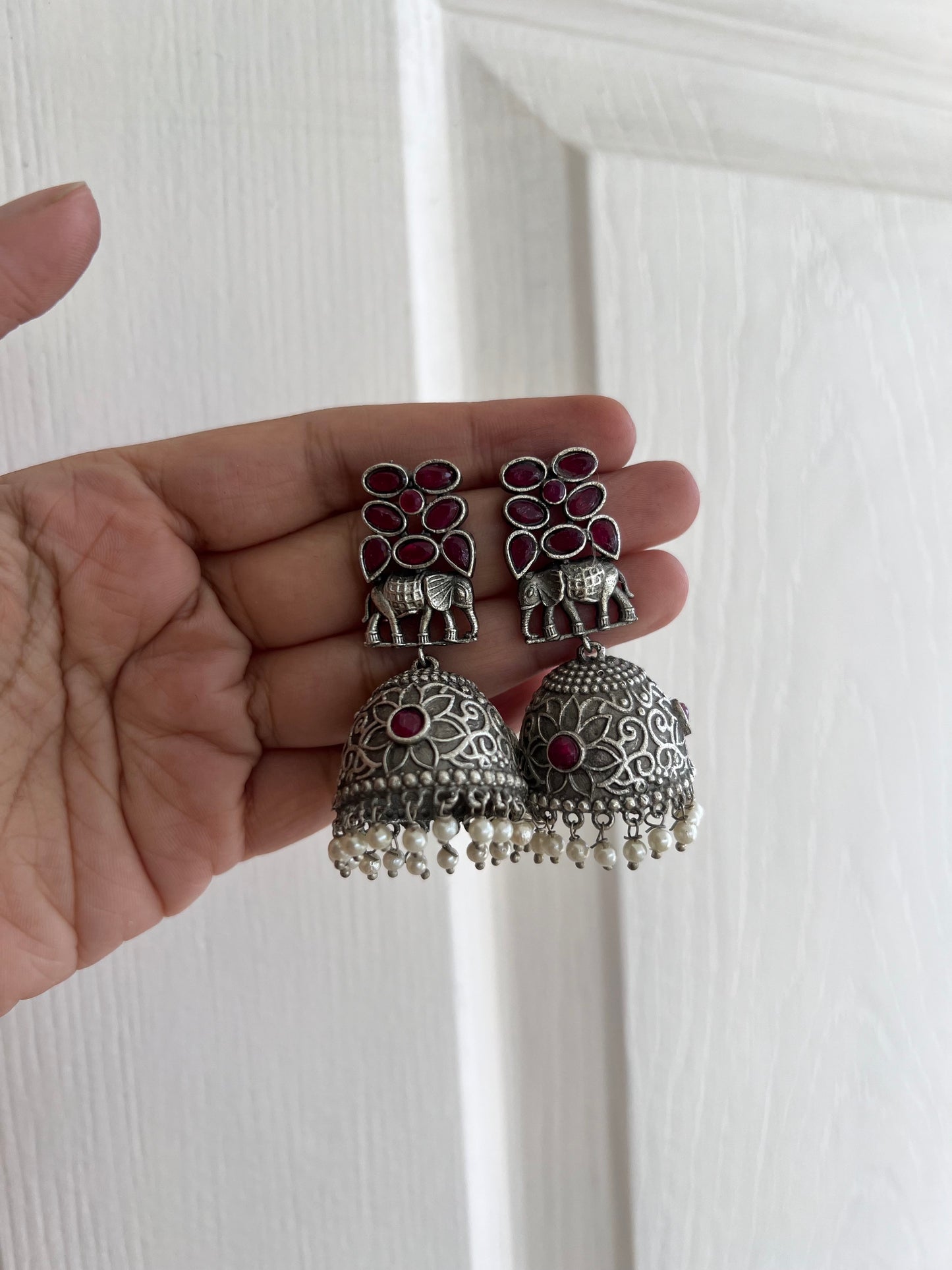 Oxidised German Silver Earring
