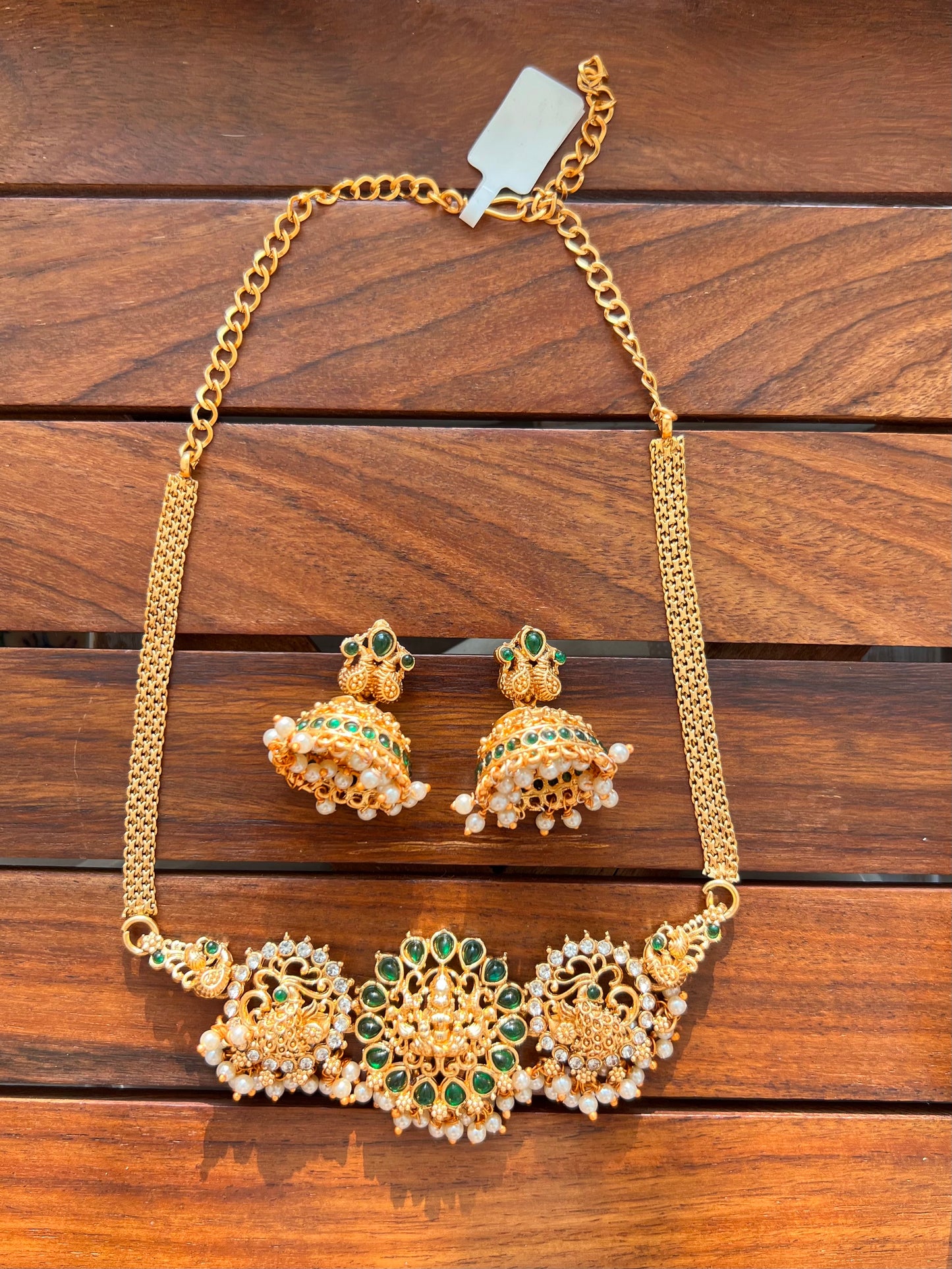Gold Plated Choker with Earing Set