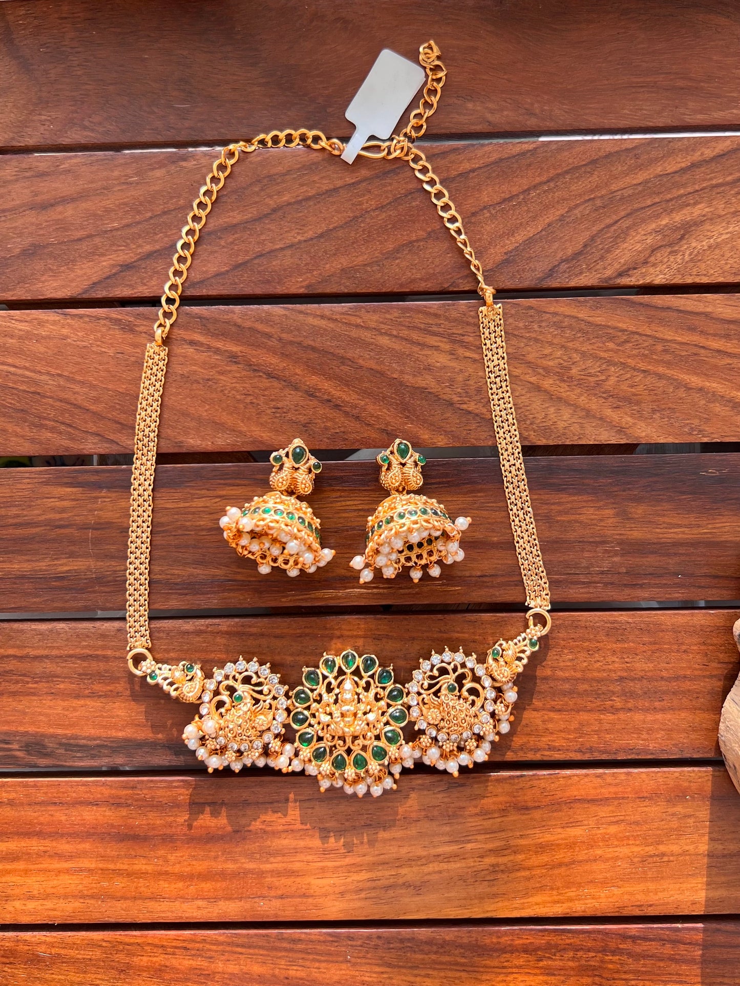 Gold Plated Choker with Earing Set