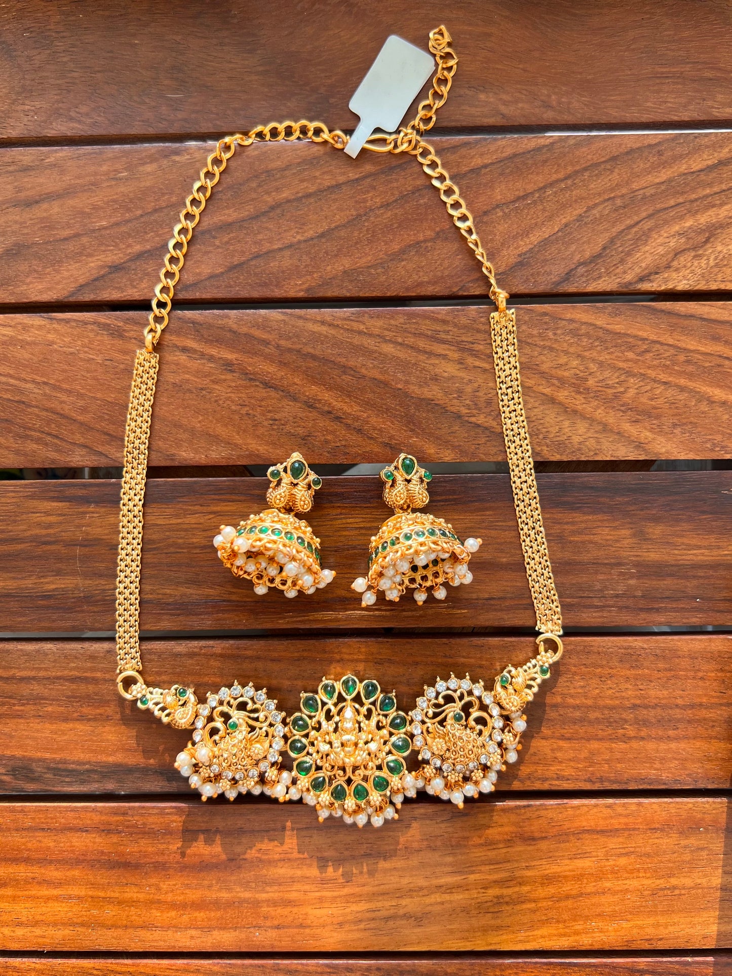 Gold Plated Choker with Earing Set