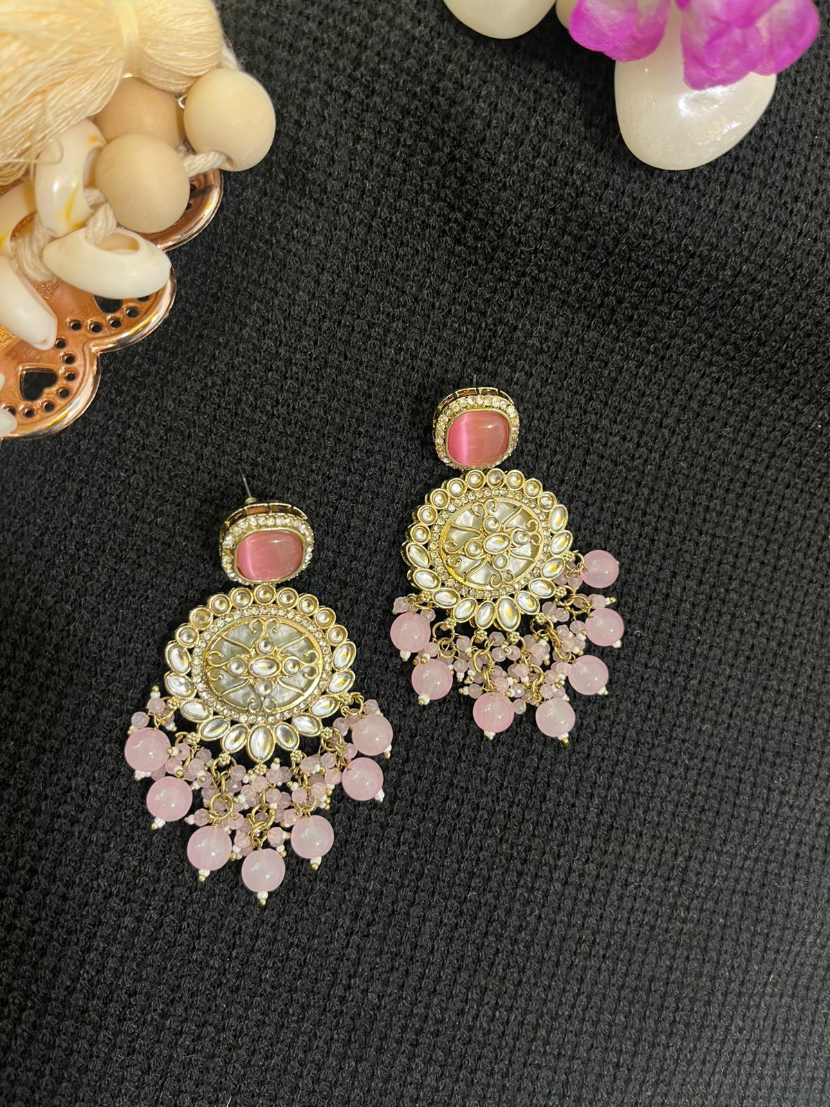 Gold Plated Kundan Earrings