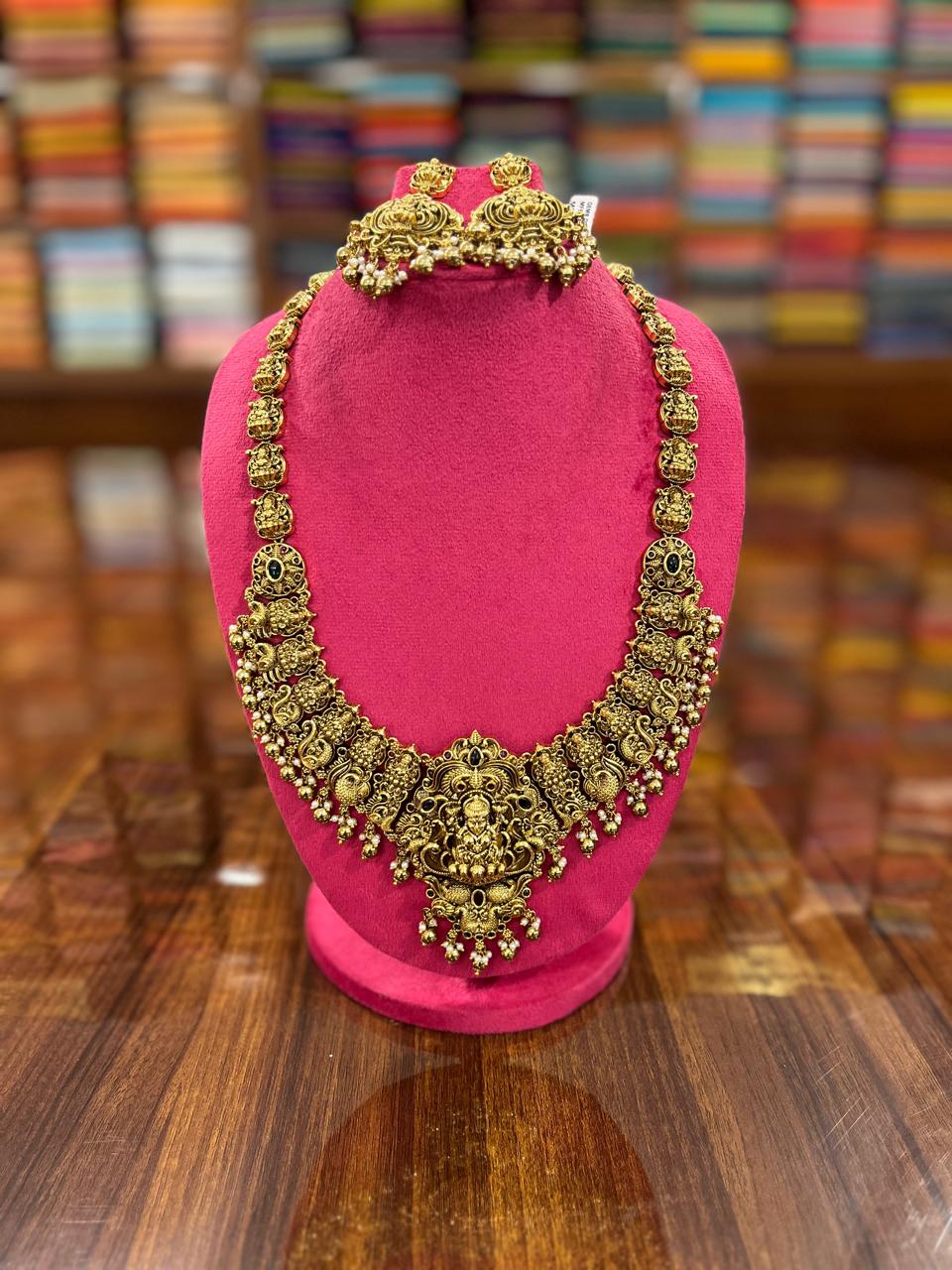 Gold Plated Temple Necklace Set