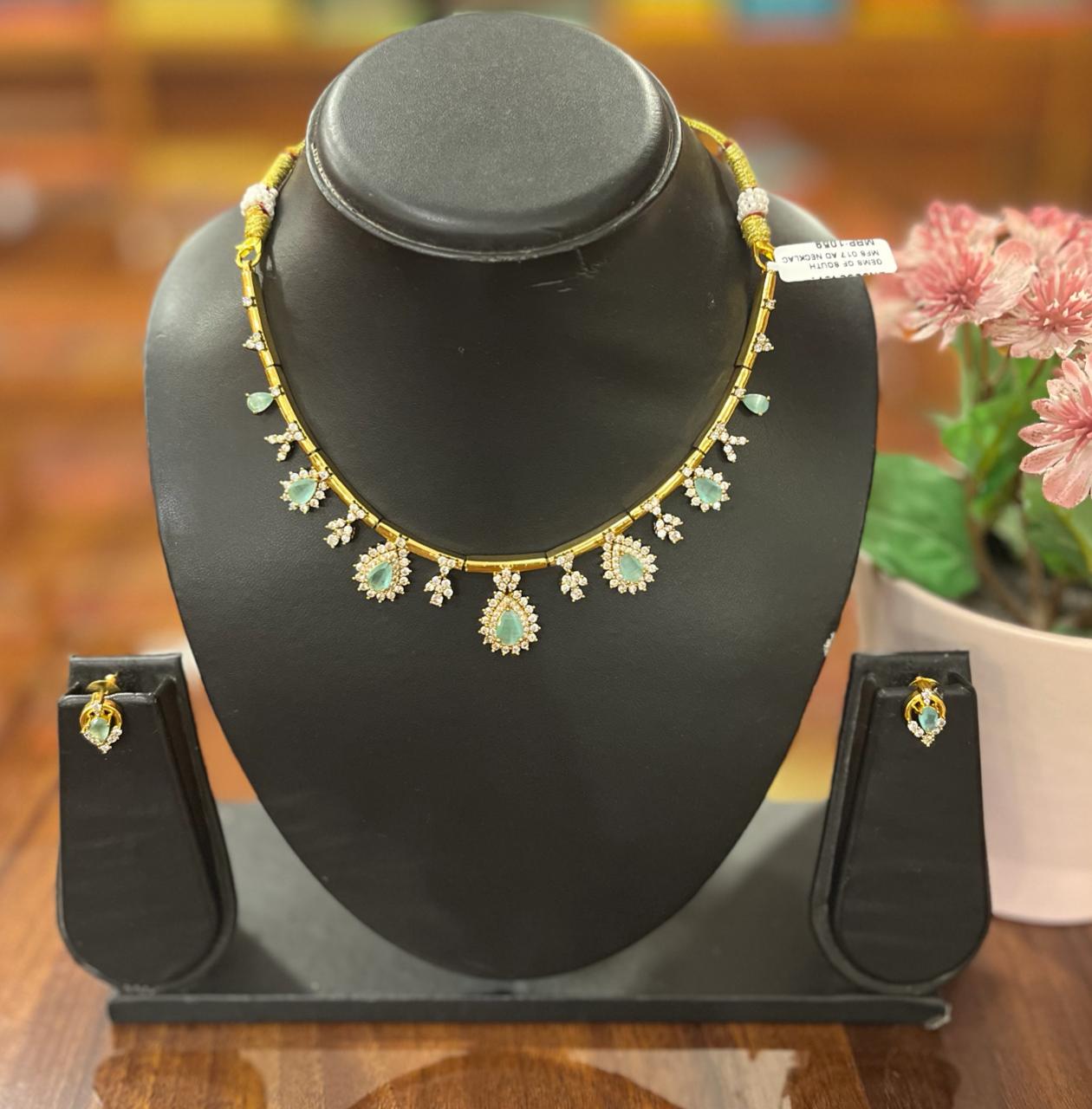Premium AD Necklace with Earring Set