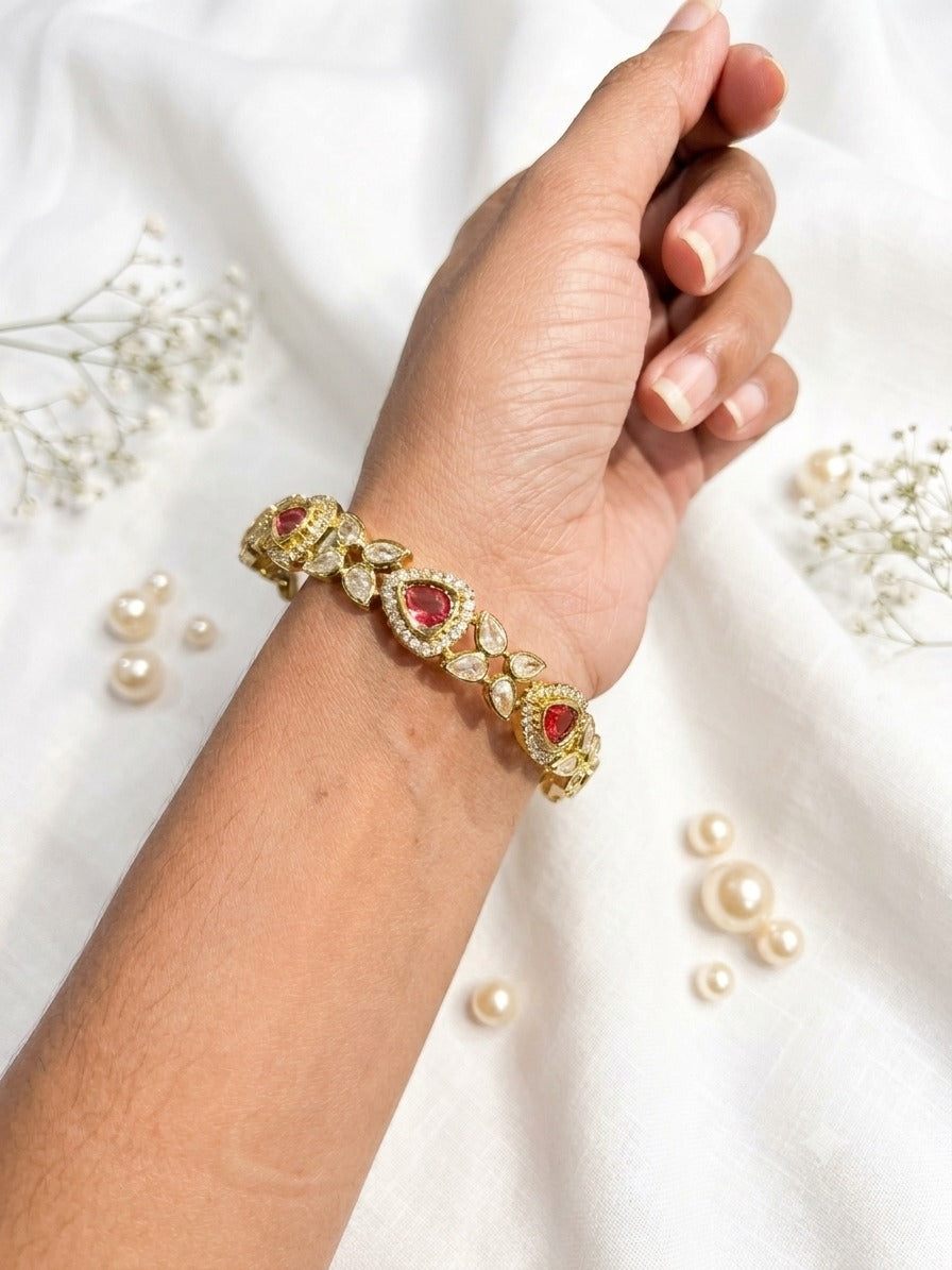 Antique Ruby Emerald Bangle