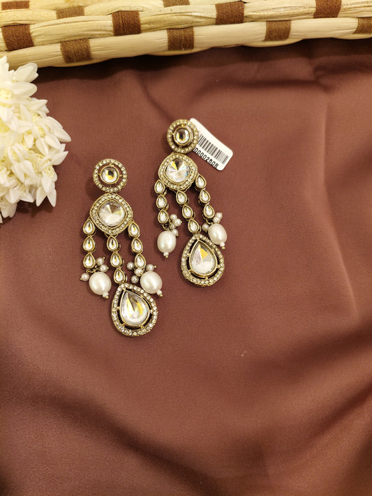 Gold Plated Kundan Earrings