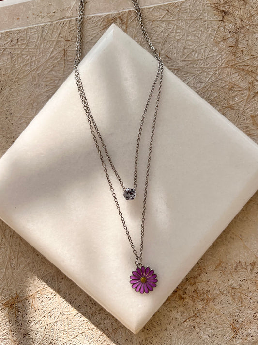 Hippie Flower Minimal Chain Necklace