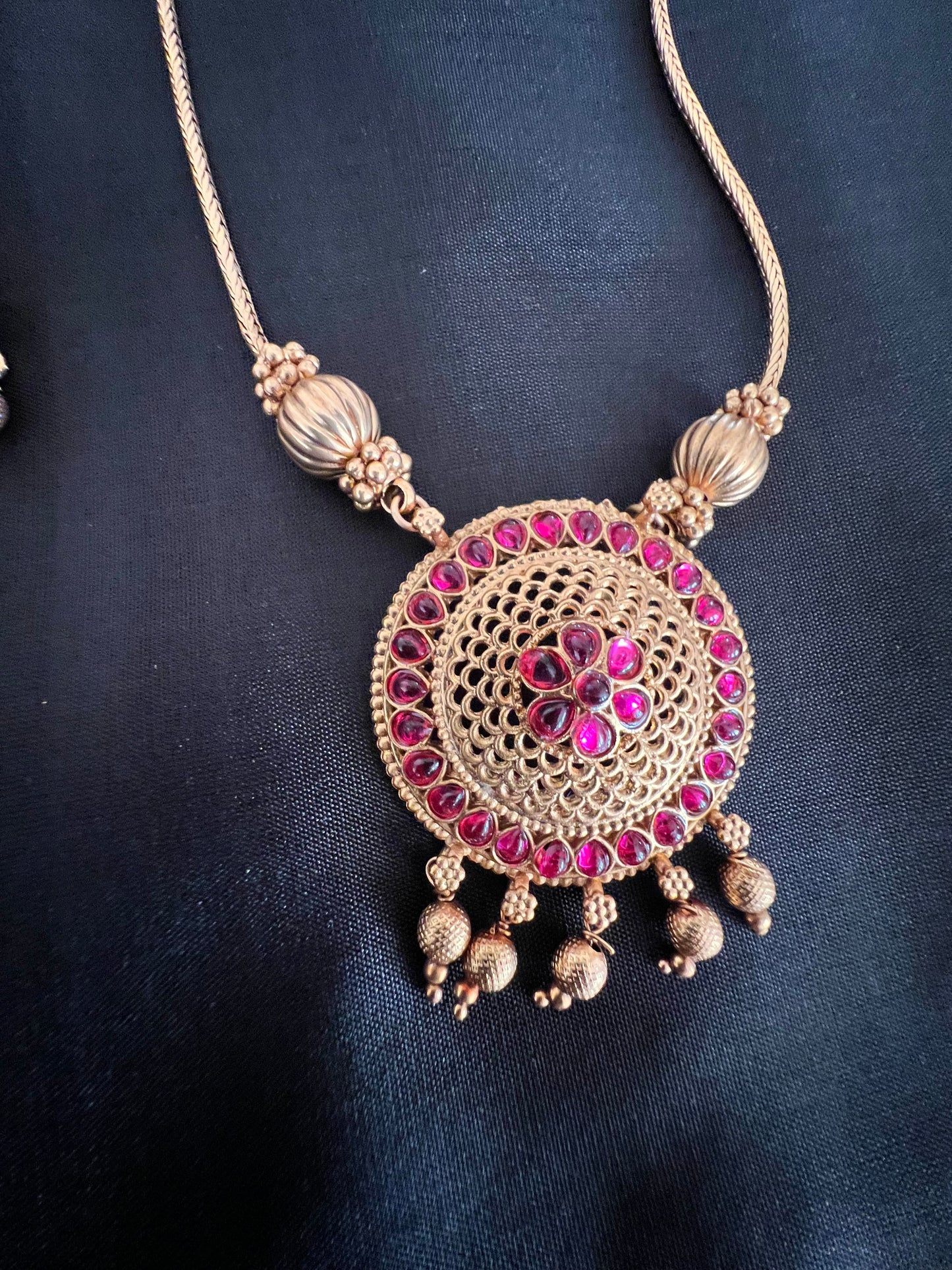 Gold Plated Necklace with Earring