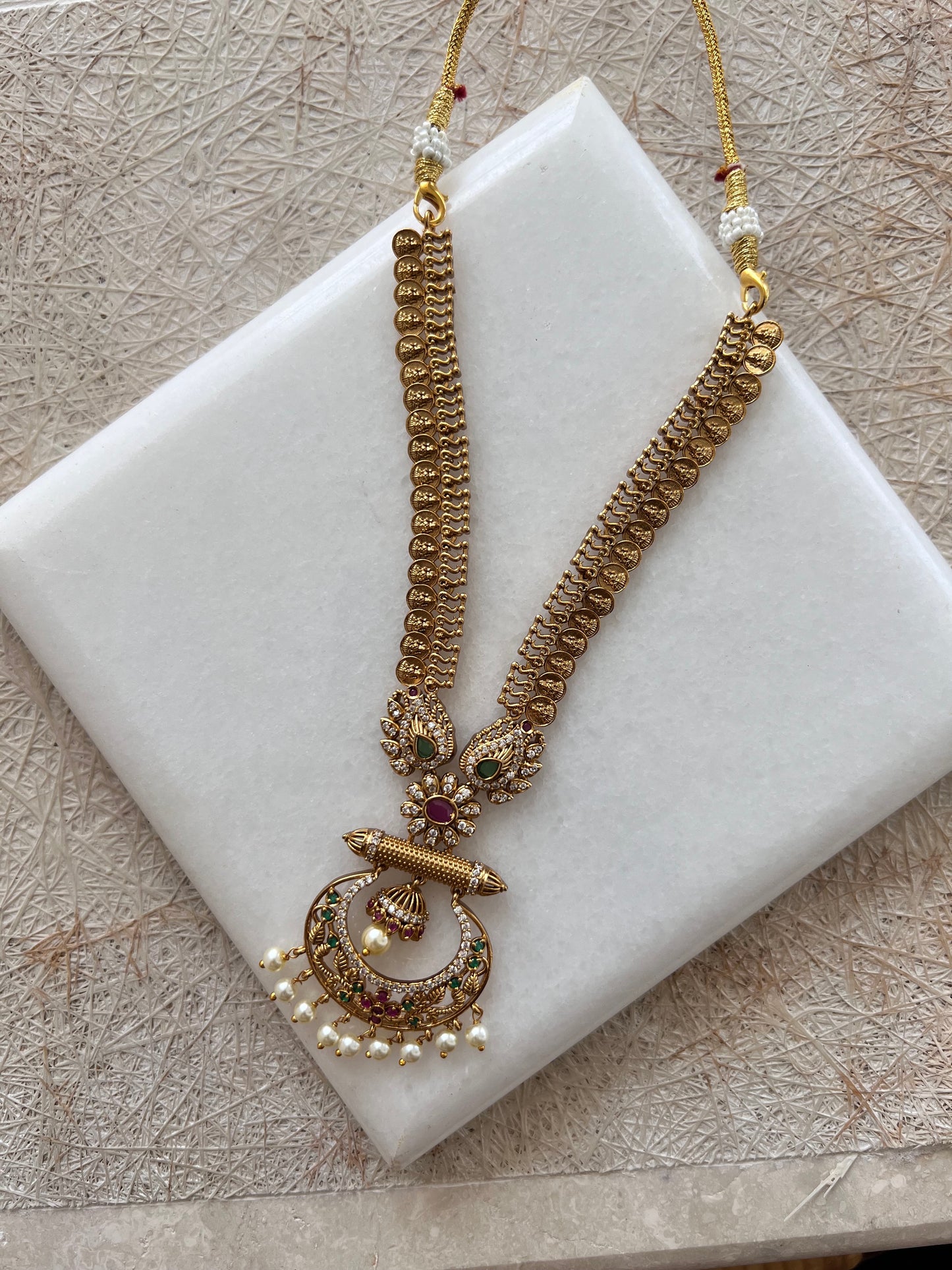 Gold Plated Necklace with Earring Set