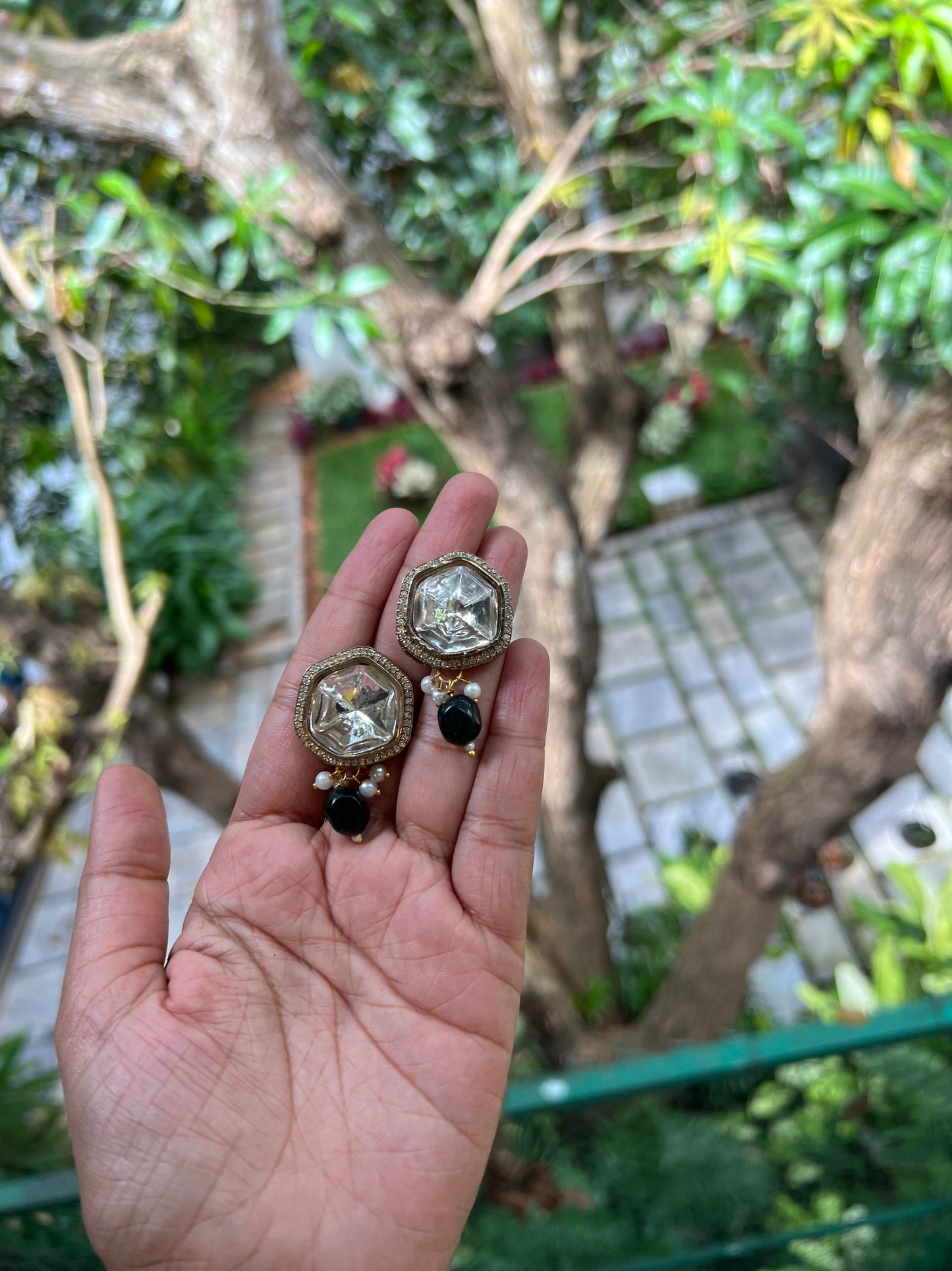 Meenakari Kundan  Earring