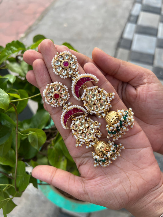 Premium kundan Polki Earrings