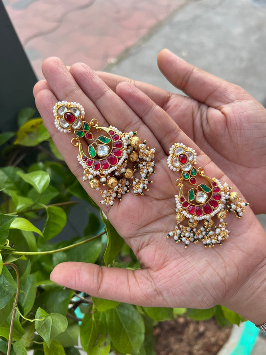 Premium kundan Polki Earrings