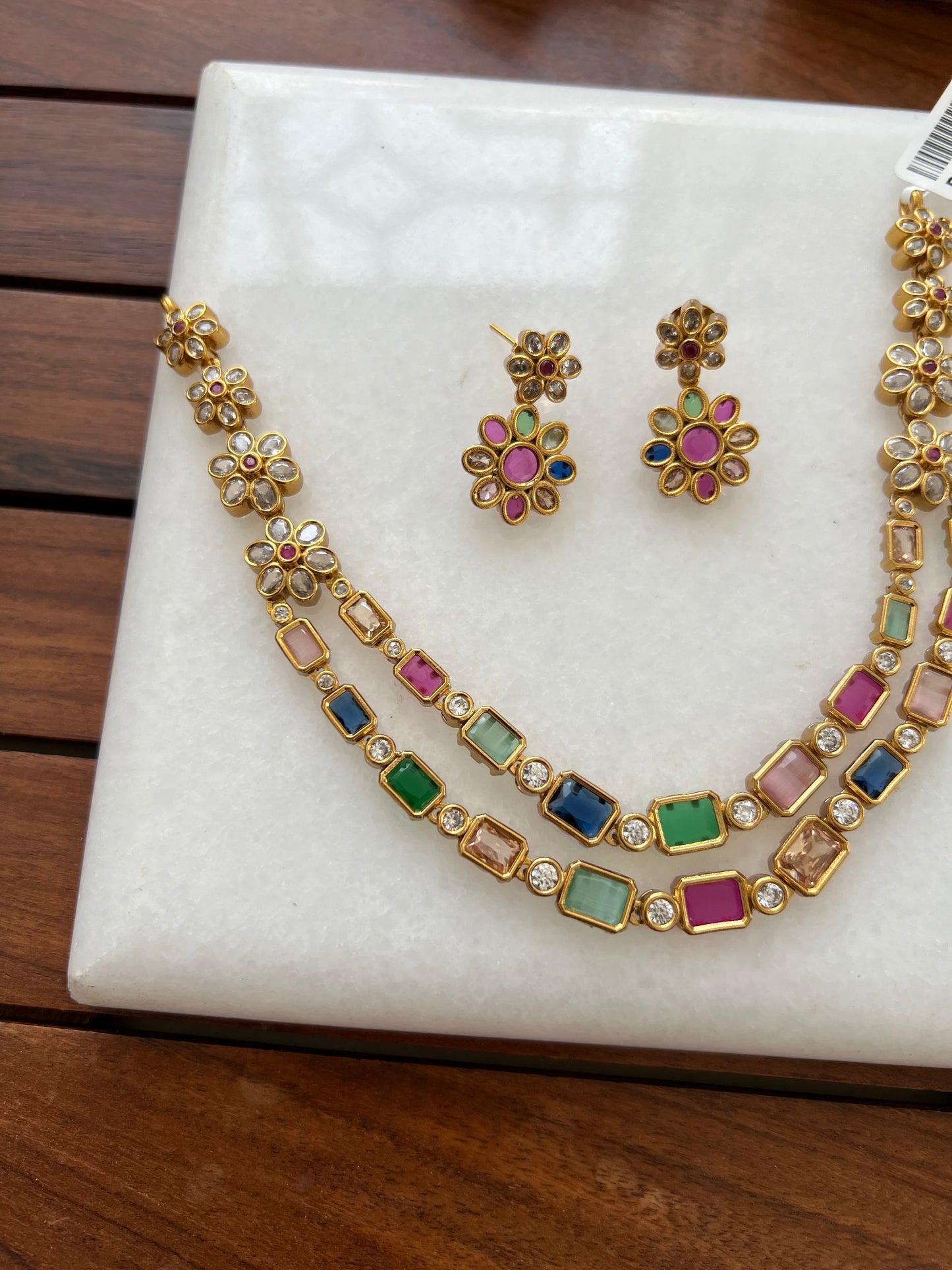 Premium Antique Gold Plated Necklace Set
