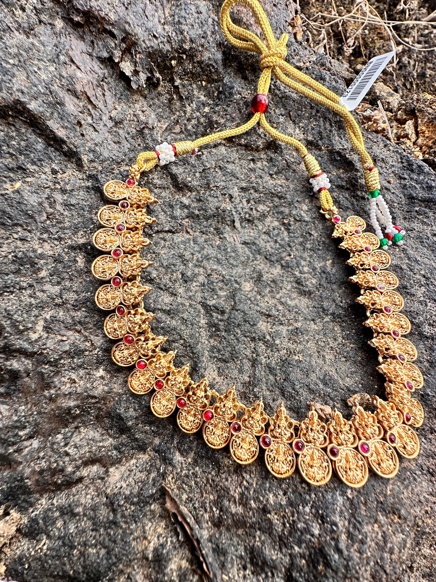 Gold Plated Necklace with Earring