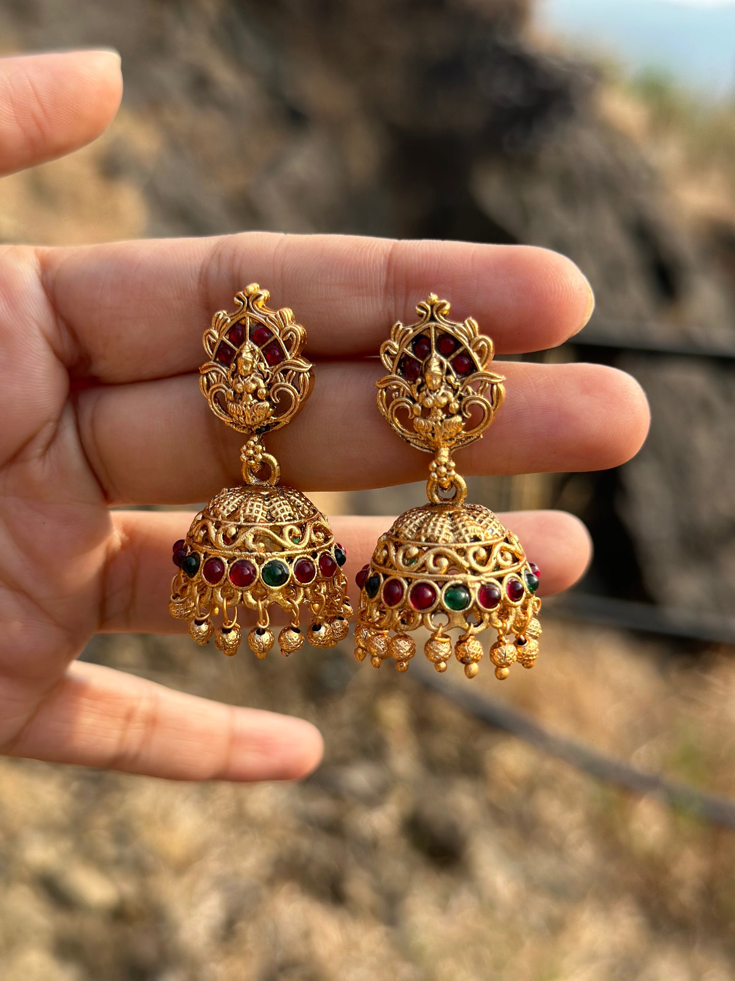 Gold Plated Necklace with Earring