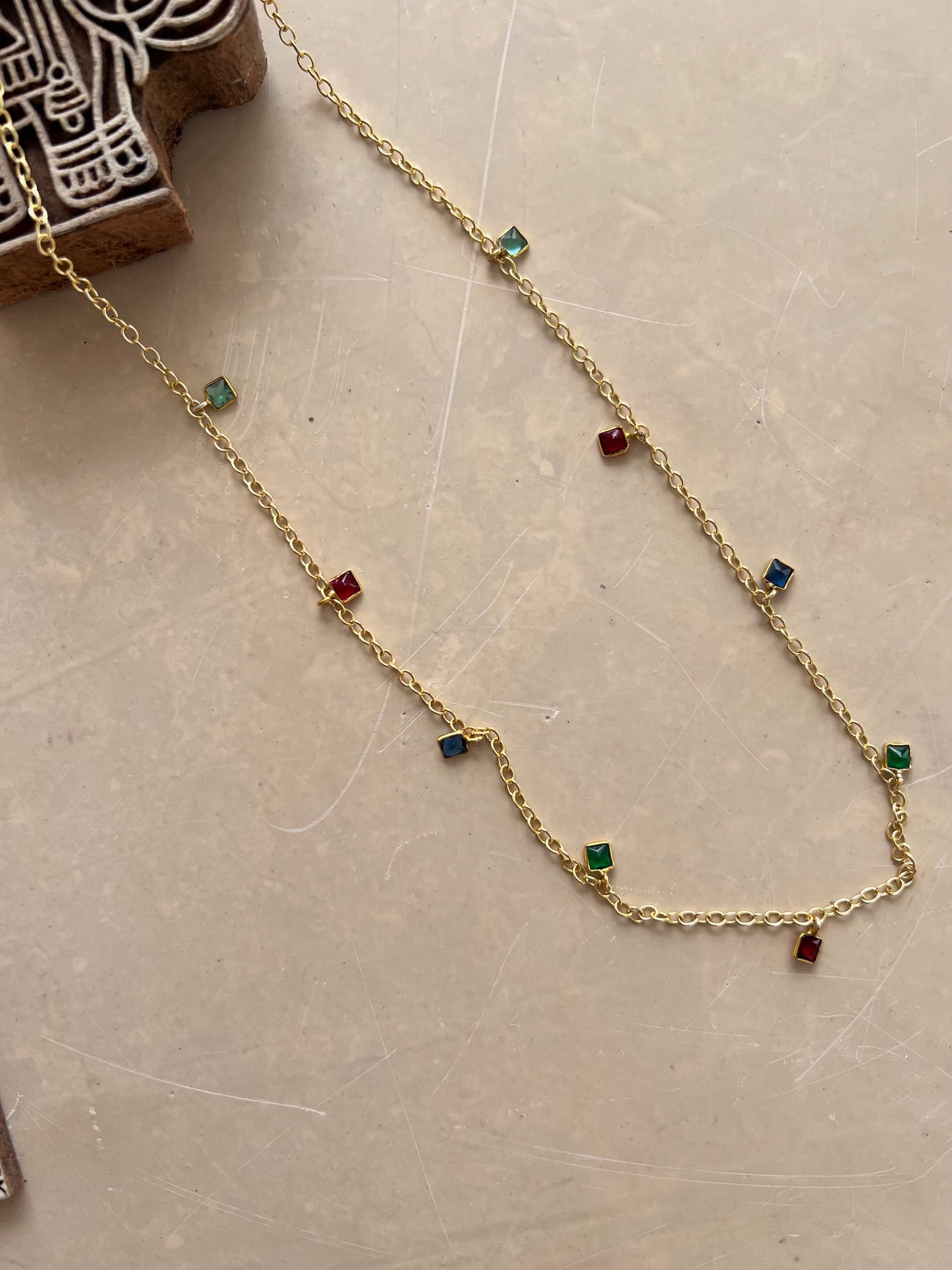 Multi Colour Drop Necklace