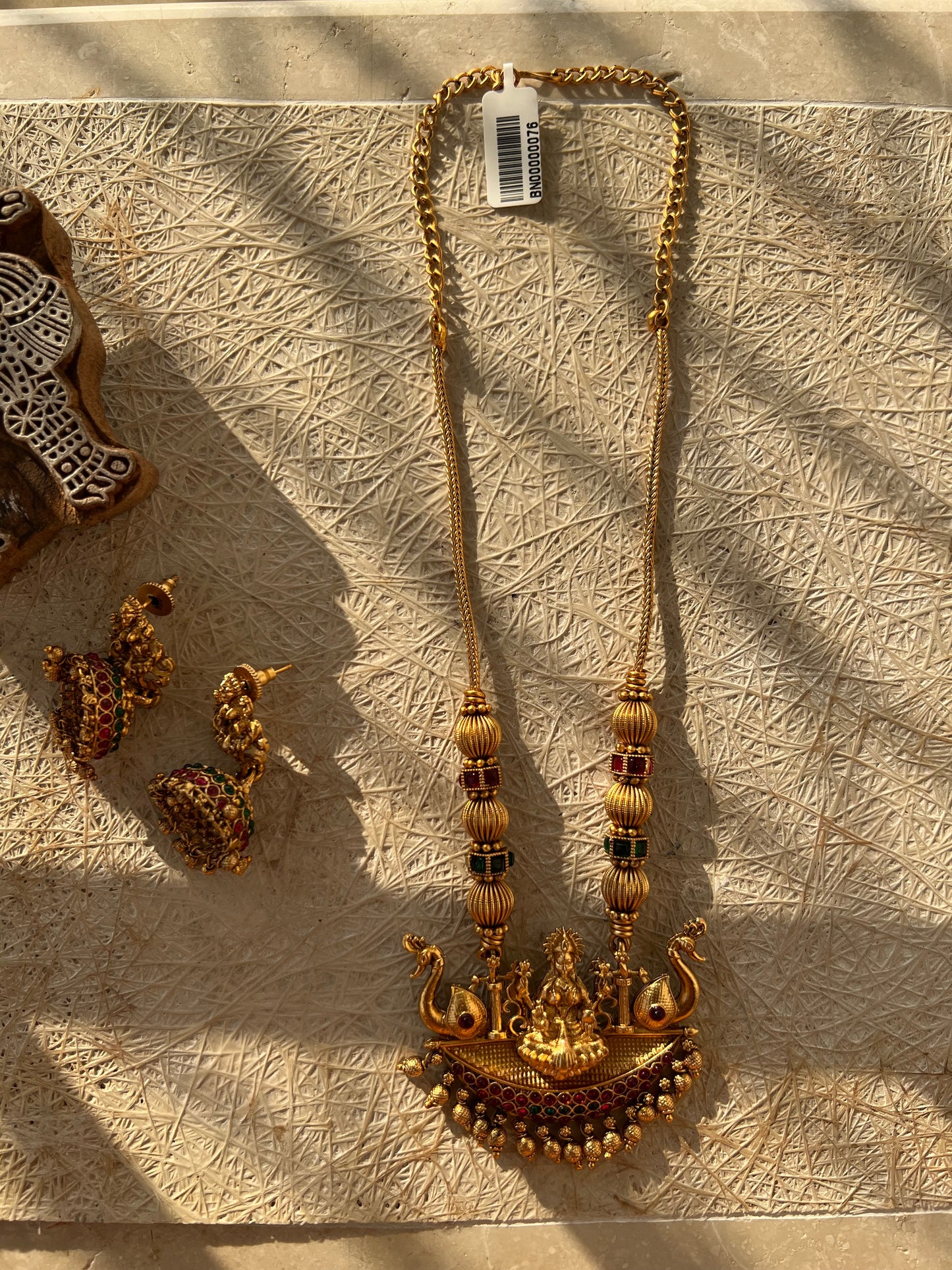 Gold Plated Temple Necklace Set