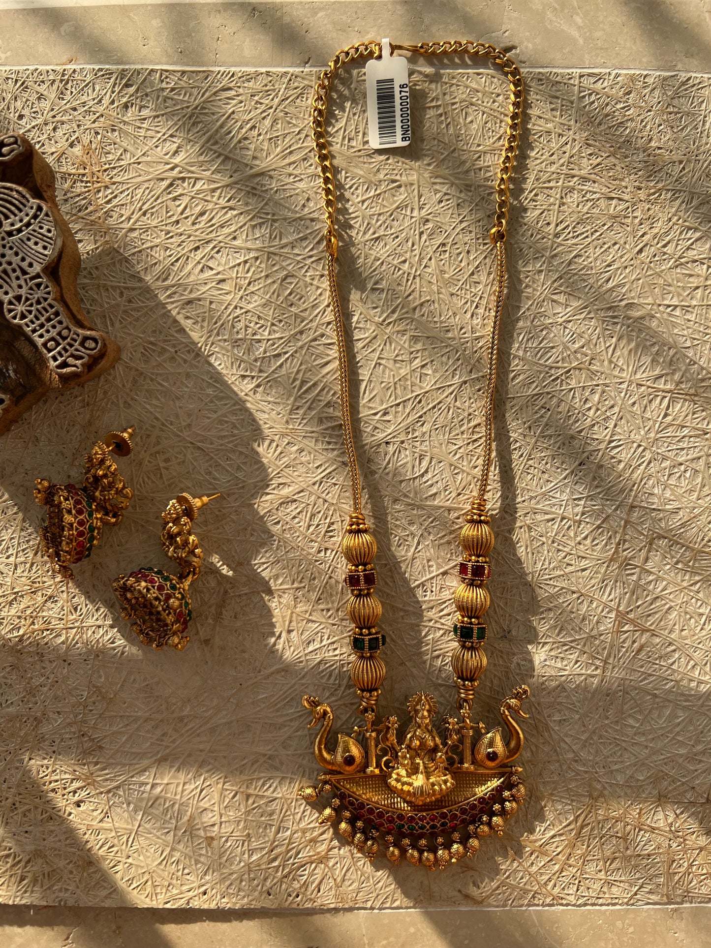 Gold Plated Temple Necklace Set