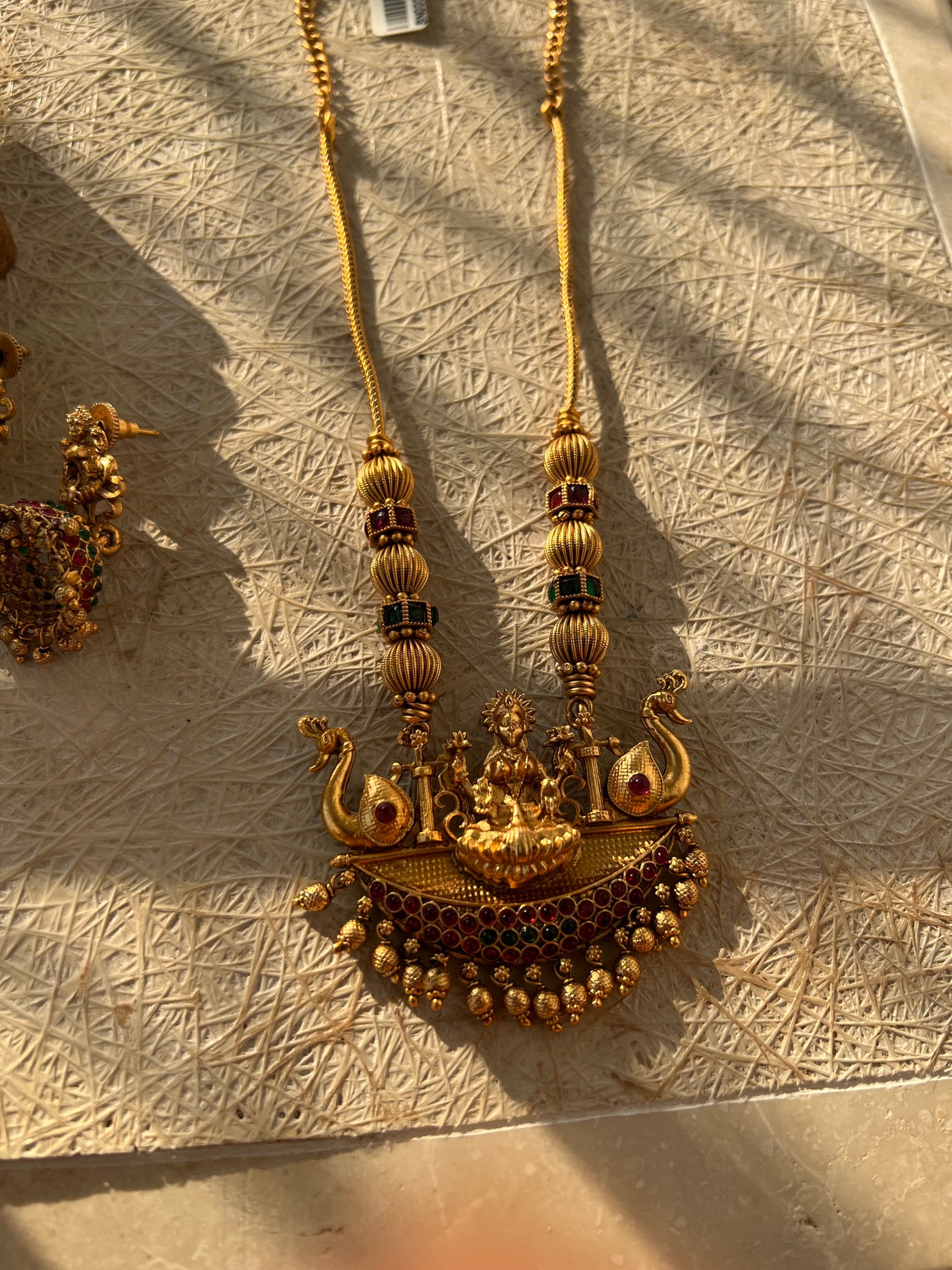 Gold Plated Temple Necklace Set