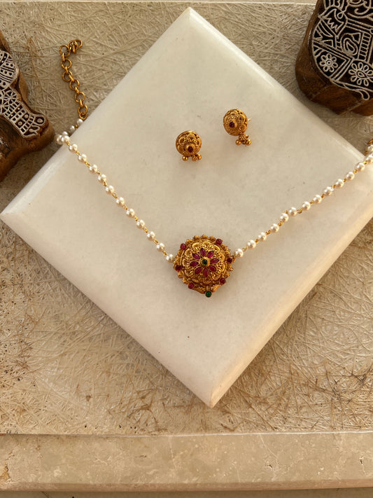 Gold Plated Choker Set