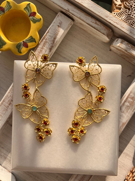 Gold Plated Statement Earring