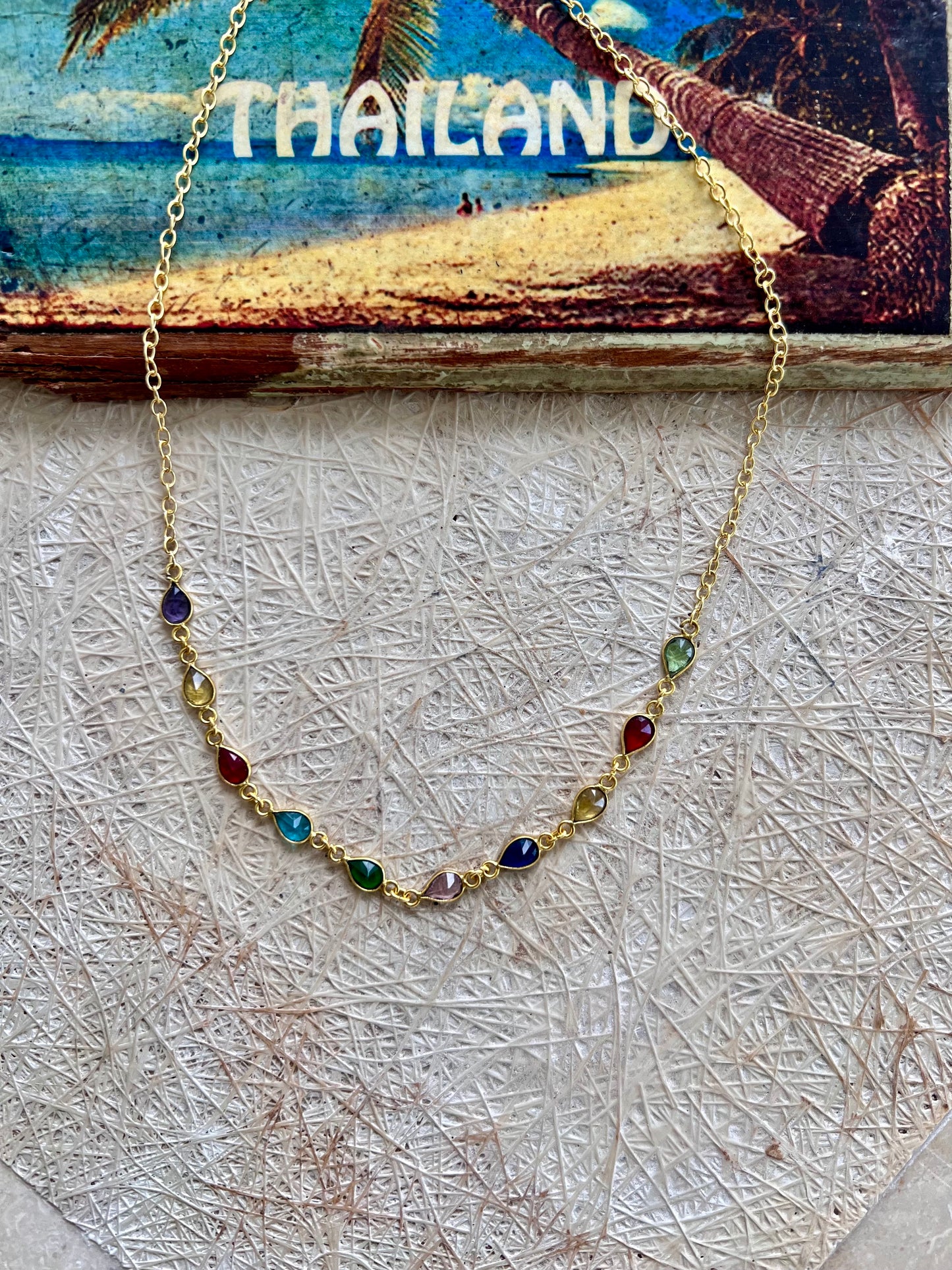 Multi colour Stone Necklace