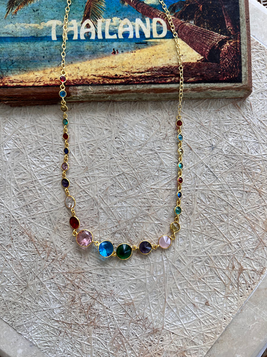Multi Colour Stone Necklace