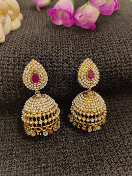 Gold Plated Kundan Earrings