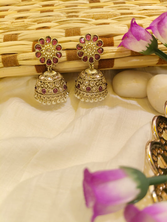 Gold Plated Kundan Earrings