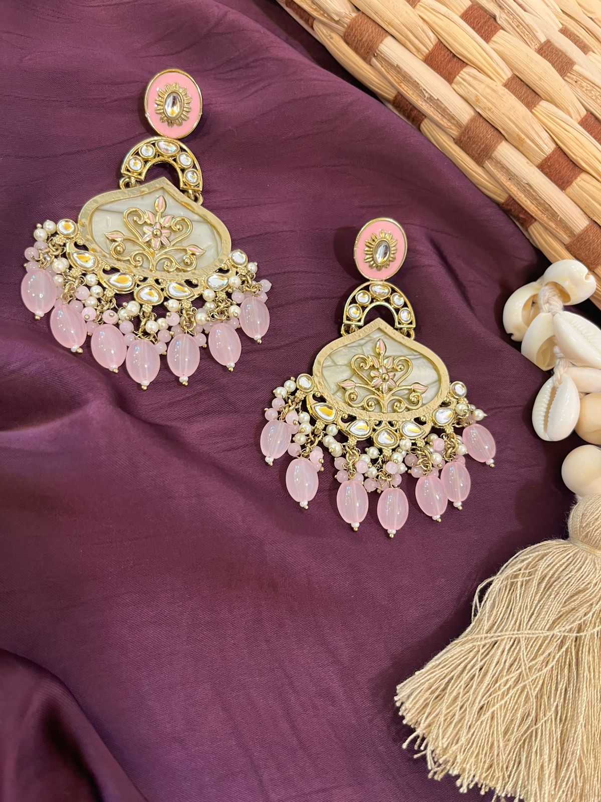 Gold Plated Kundan Earrings