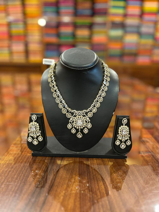Premium  AD Necklace with Earring Set