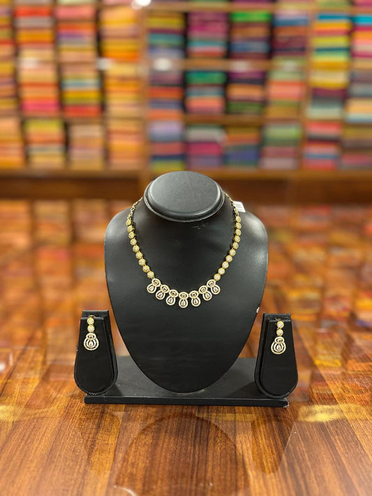 Premium  AD Necklace with Earring Set