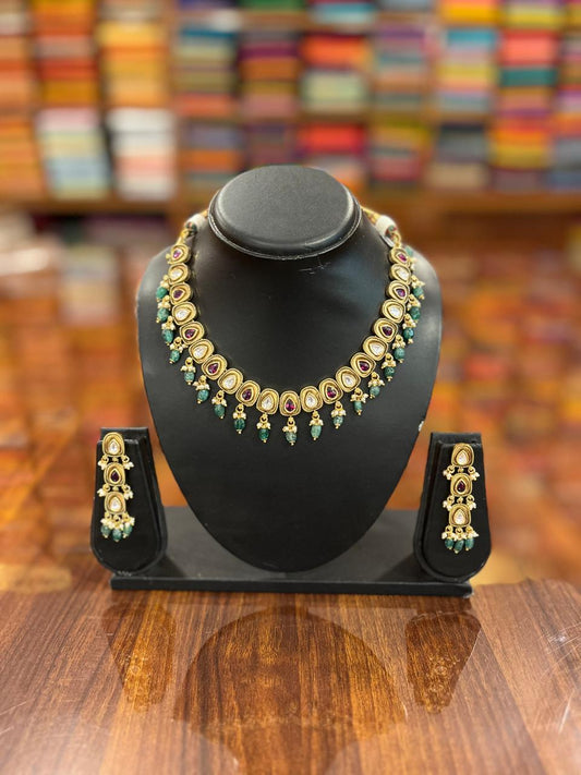 Premium Kundan Necklace with Earring