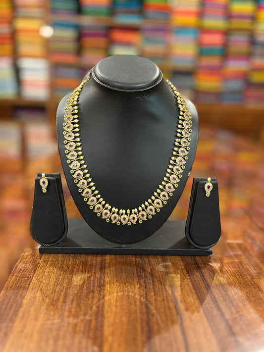 Gold Plated  Temple Necklace Set