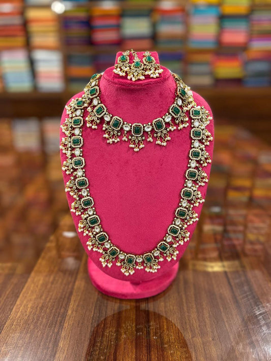 Premium  AD Necklace with Earring Set
