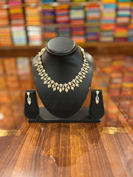 Premium  AD Necklace with Earring Set