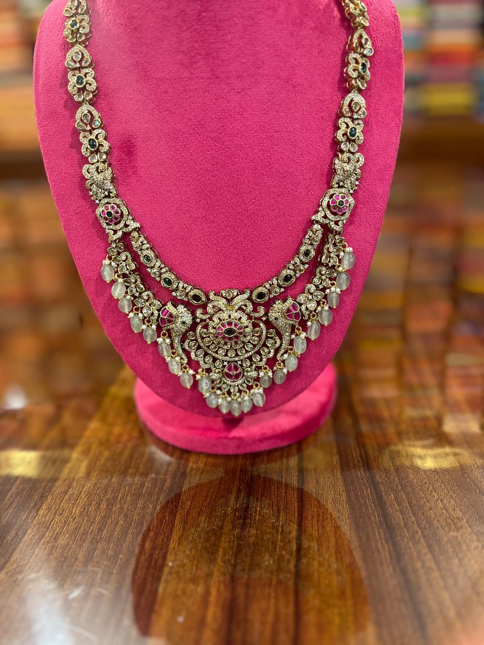 Premium  AD Necklace with Earring Set