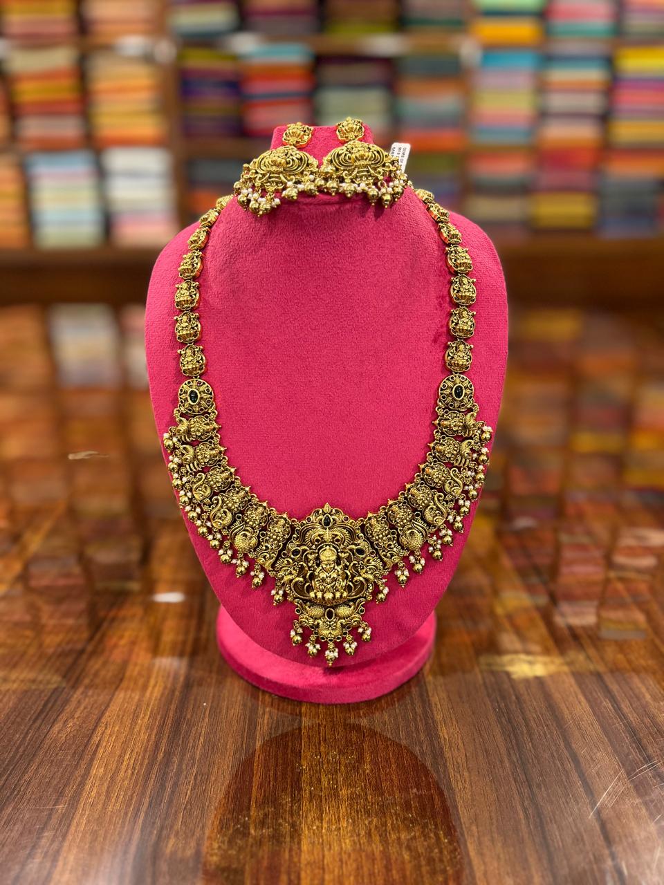 Gold Plated Temple Necklace Set