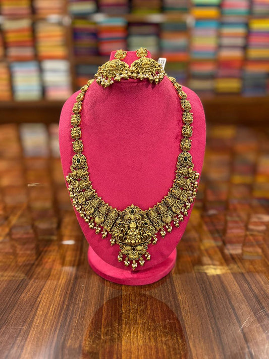 Gold Plated Temple Necklace Set